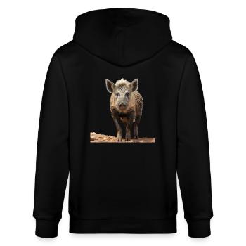 Le porc ibérique est un vrai régal - Veste à capuche bio CULTIVATOR Stanley/Stella Unisexe - noir - Dos - Anna (173cm)