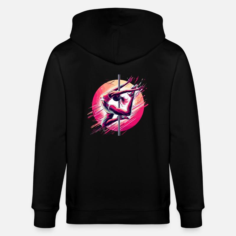 Pole Dance Dynamics Pink Gift - Stanley/Stella CULTIVATOR  Unisex Organic Hooded Jacket - black