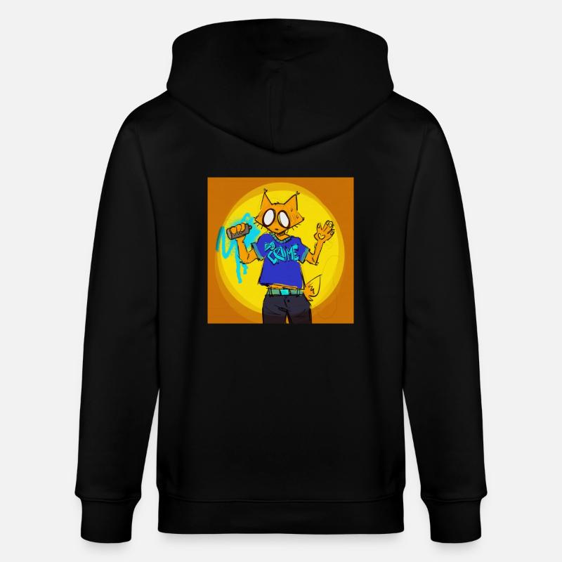 Fox Graffiti - Stanley/Stella Unisex Bio-Kapuzenjacke CULTIVATOR  - Schwarz
