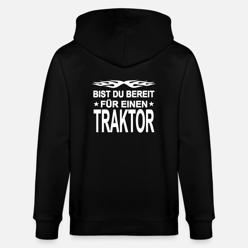 Traktor - Stanley/Stella Unisex Bio-Kapuzenjacke CULTIVATOR  - Schwarz