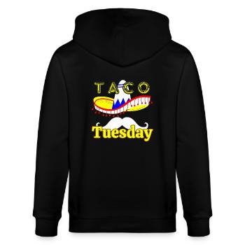 Taco Tuesday t shirt - Stanley/Stella CULTIVATOR  Unisex Organic Hooded Jacket - black - Back - Anna (173cm)