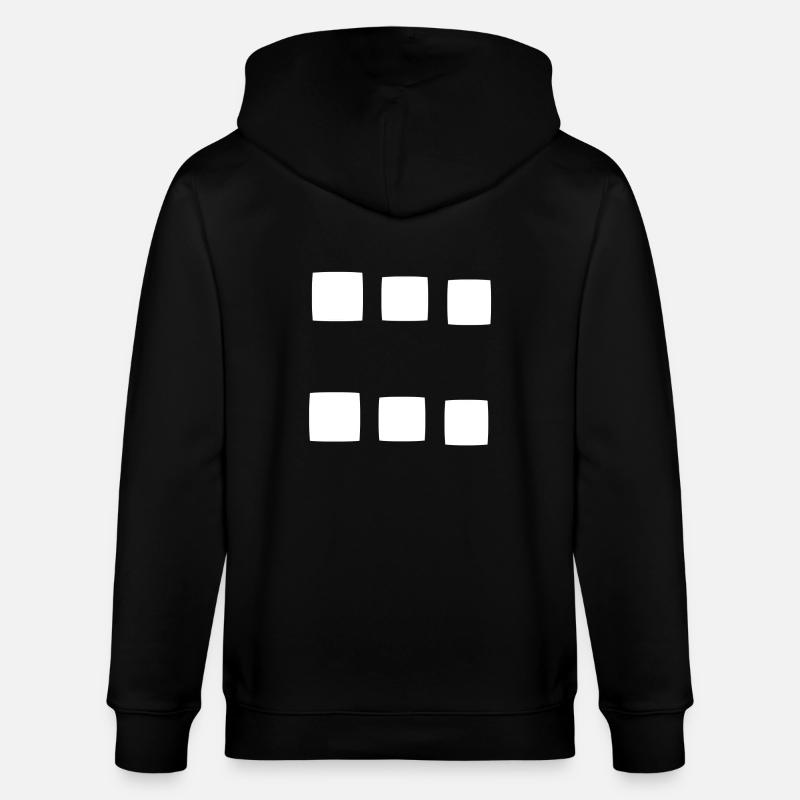 Pattern square square symbol - Stanley/Stella CULTIVATOR Unisex Organic Hooded Jacket - black