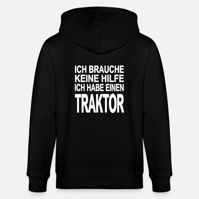 Traktor - Stanley/Stella Unisex Bio-Kapuzenjacke CULTIVATOR  - Schwarz