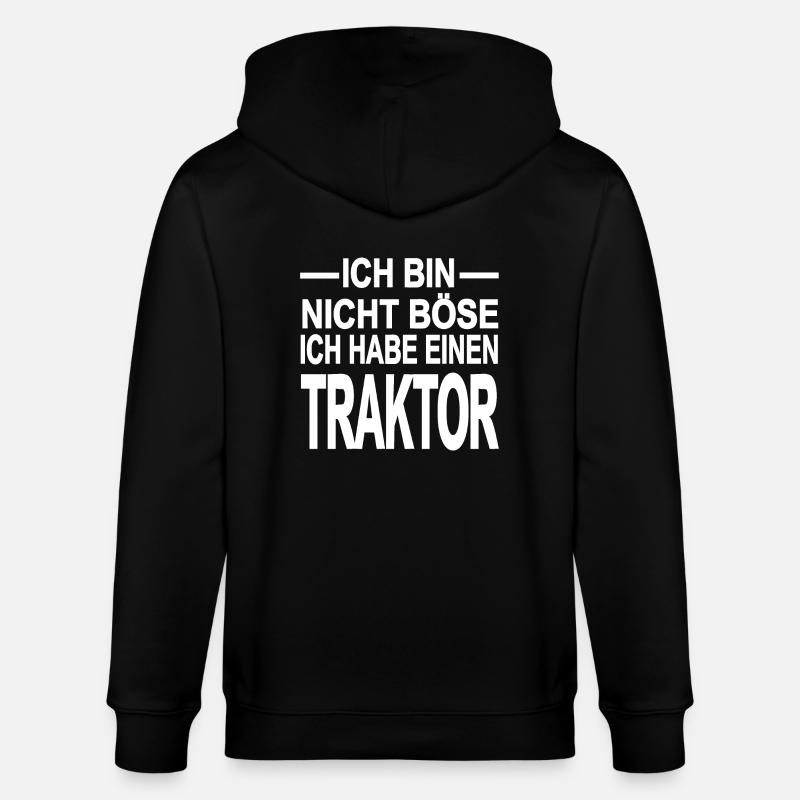 Traktor - Stanley/Stella Unisex Bio-Kapuzenjacke CULTIVATOR - Schwarz