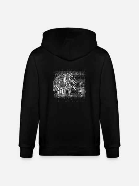 Alice nel Paese delle Meraviglie e l'elefante - Felpa con cappuccio ecologica unisex CULTIVATOR di Stanley/Stella - nero