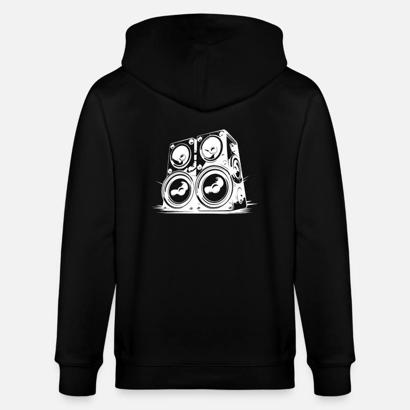 Musique Boxe Symbole Basse - Veste à capuche bio CULTIVATOR Stanley/Stella Unisexe - noir