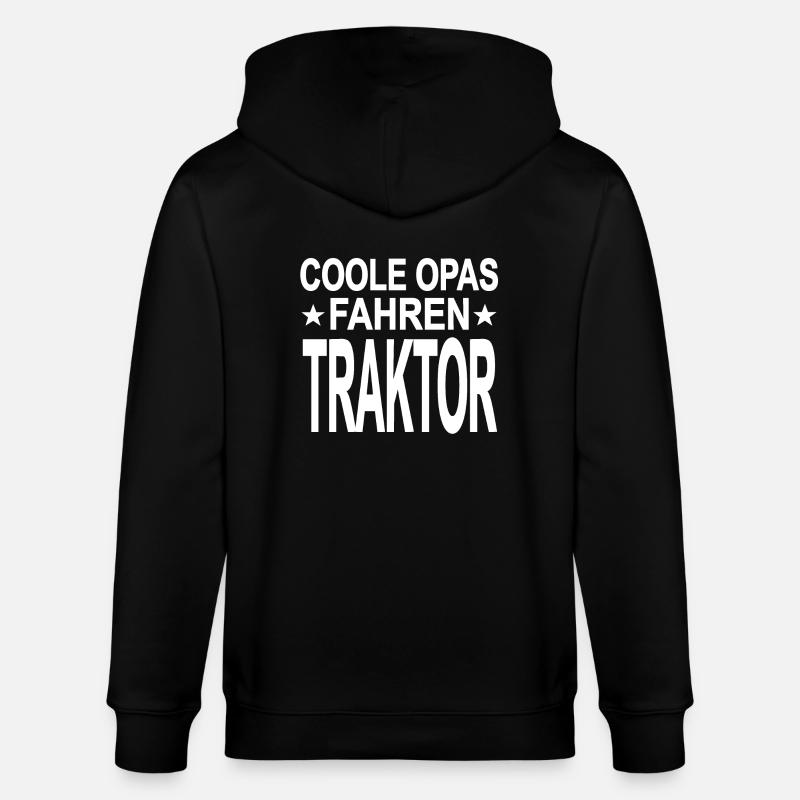 Traktor - Stanley/Stella Unisex Bio-Kapuzenjacke CULTIVATOR  - Schwarz