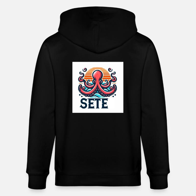 sete - Stanley/Stella Unisex Bio-Kapuzenjacke CULTIVATOR  - Schwarz