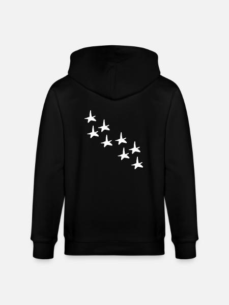 Stars Star Pattern Shapes Icon - Stanley/Stella CULTIVATOR  Unisex Organic Hooded Jacket - black