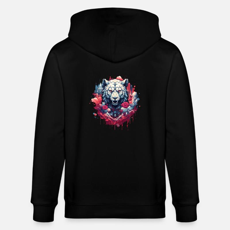 Rosentiger im Himmel - Stanley/Stella Unisex Bio-Kapuzenjacke CULTIVATOR  - Schwarz