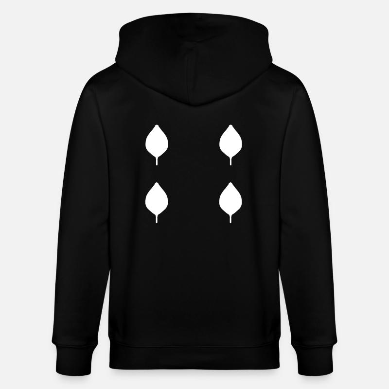 four leaves leaf nature pattern - Stanley/Stella CULTIVATOR  Unisex Organic Hooded Jacket - black