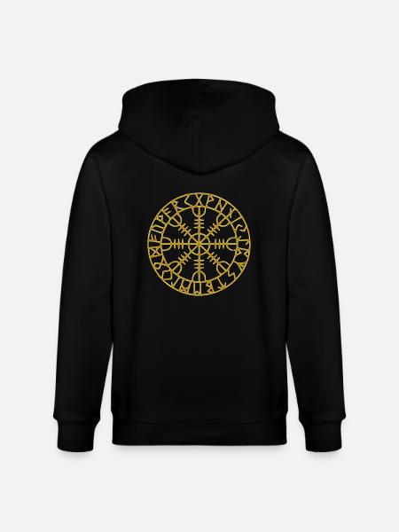 Vikings norden valhalla sverige skandinavien flaga - Stanley/Stella økologisk unisex-hættejakke CULTIVATOR  - sort