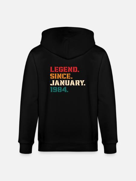 Legend Since January 1984 - Stanley/Stella CULTIVATOR  Unisex Organic Hooded Jacket - black