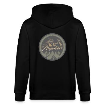 Logo réintroduit Vert olive PNG - Veste à capuche bio CULTIVATOR Stanley/Stella Unisexe - noir - Dos - Anna (173cm)