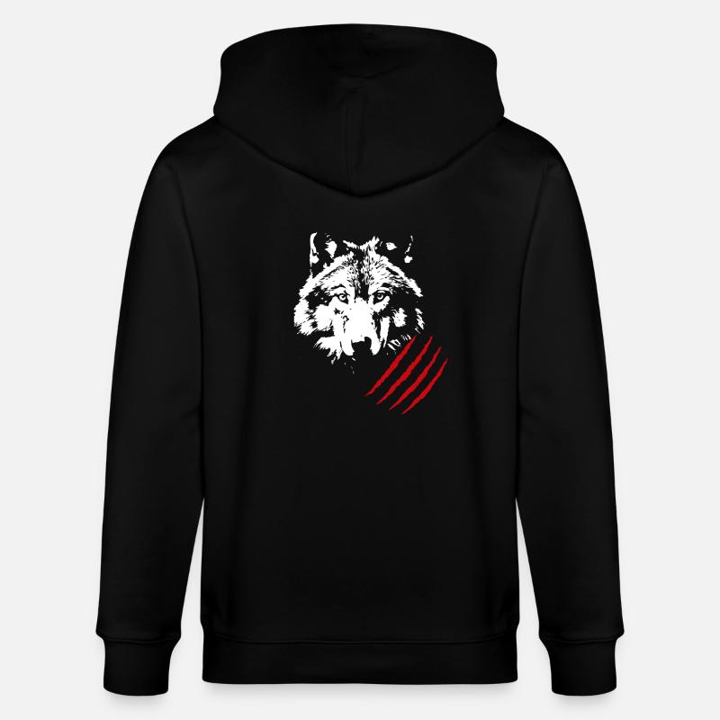Tête de loup - Veste à capuche bio CULTIVATOR Stanley/Stella Unisexe - noir