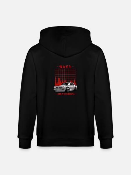 Tokyo drive - Stanley/Stella CULTIVATOR  Unisex Organic Hooded Jacket - black