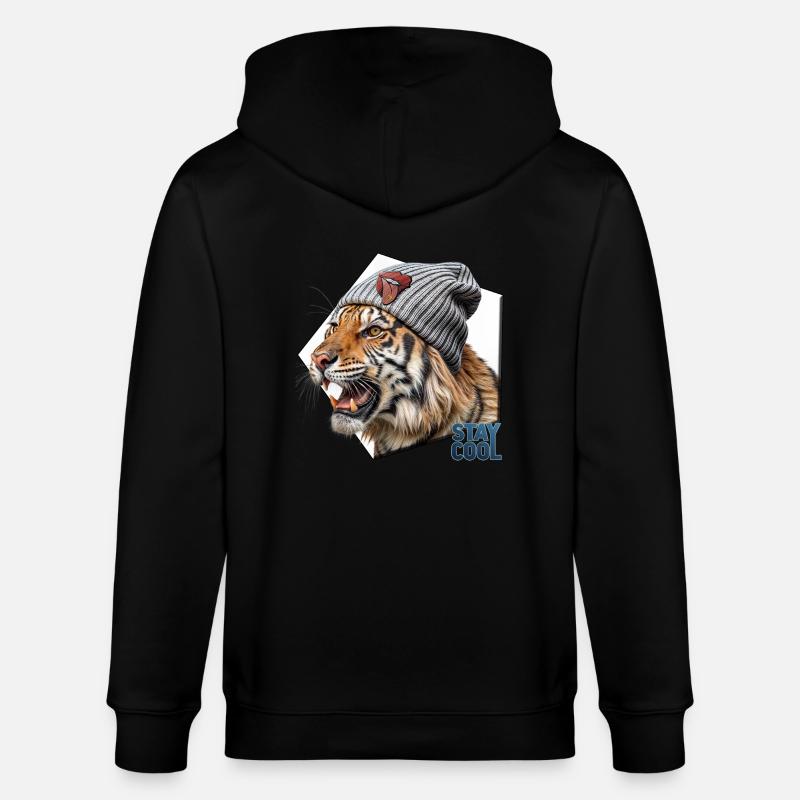 Rayures décontractées - Veste à capuche bio CULTIVATOR Stanley/Stella Unisexe - noir