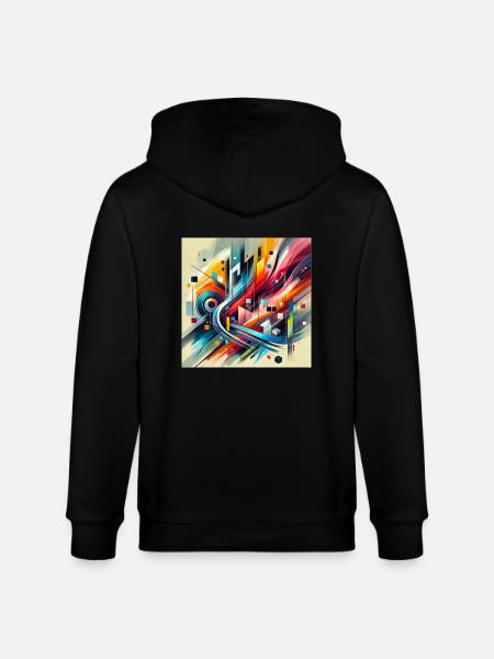 Lebendige Harmonie - Abstraktes Gemälde - Stanley/Stella Unisex Bio-Kapuzenjacke CULTIVATOR - Schwarz