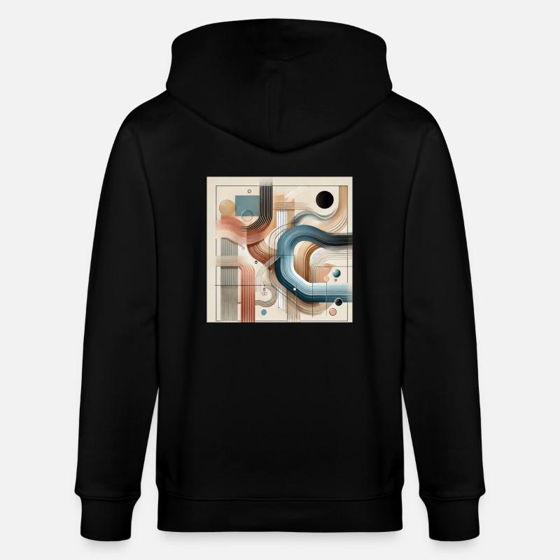 Moderne Eleganz - Abstraktes Gemälde - Stanley/Stella Unisex Bio-Kapuzenjacke CULTIVATOR  - Schwarz