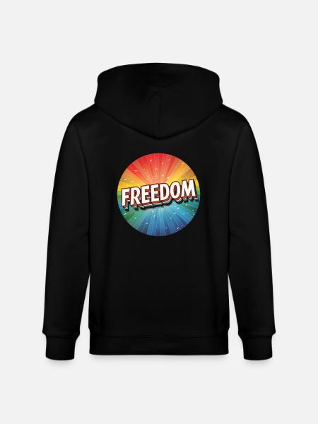 LGBTQ Freedom - Stanley/Stella CULTIVATOR Unisex Organic Hooded Jacket - black