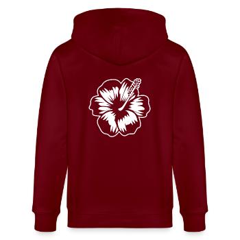 Hibiscus - Veste à capuche bio CULTIVATOR Stanley/Stella Unisexe - bordeaux - Dos - Anna (173cm)