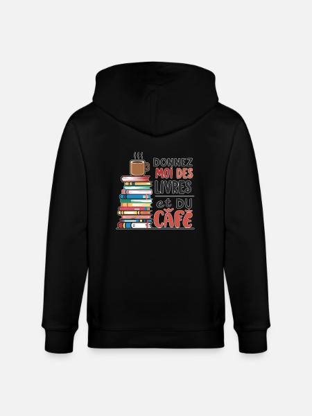 Books & Coffee - Culture & Drink - Stanley/Stella CULTIVATOR Unisex Organic Hooded Jacket - black