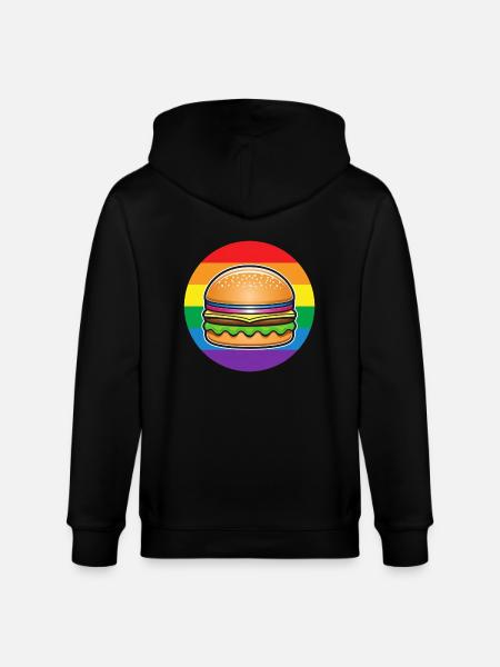 LGBTQ Hamburger - Stanley/Stella Unisex Bio-Kapuzenjacke CULTIVATOR - Schwarz