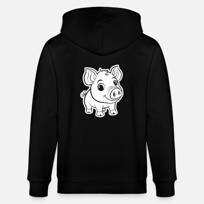 Cochon Cochon - Veste à capuche bio CULTIVATOR Stanley/Stella Unisexe - noir