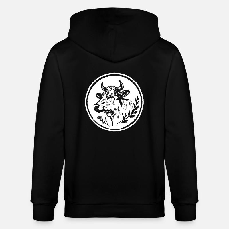 Vache Vaches - Veste à capuche bio CULTIVATOR Stanley/Stella Unisexe - noir