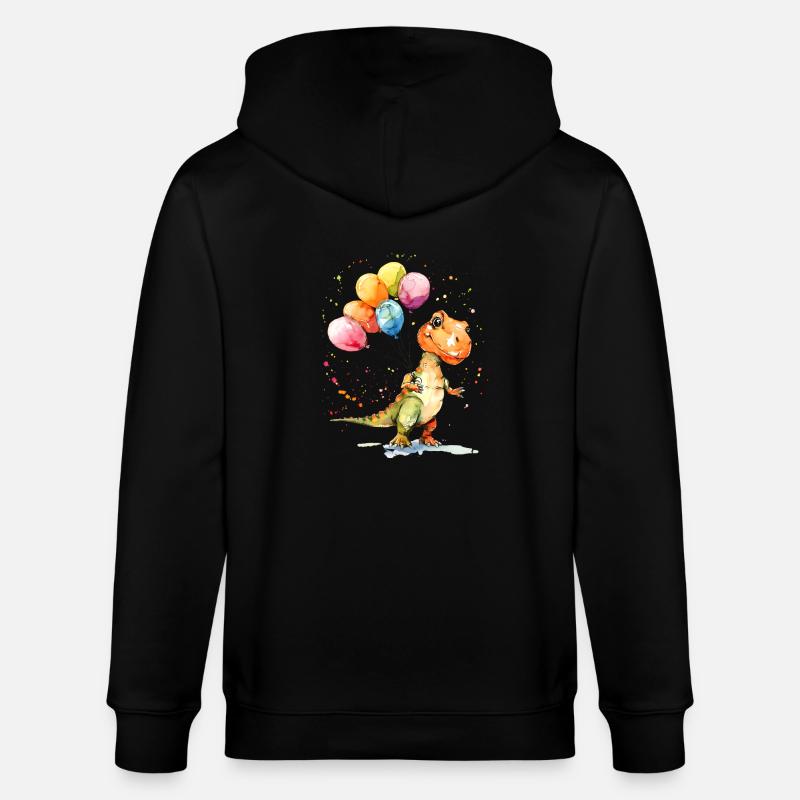 C’est l’anniversaire d’un dinosaure ? - Veste à capuche bio CULTIVATOR Stanley/Stella Unisexe - noir