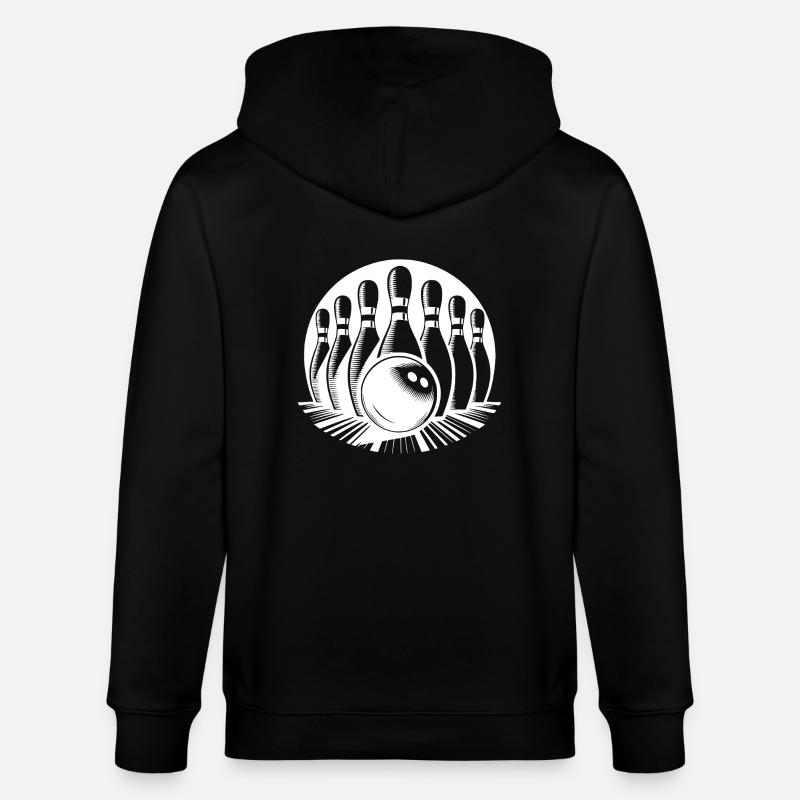 Bowlingkugel trifft Bowling Pins - Stanley/Stella Unisex Bio-Kapuzenjacke CULTIVATOR  - Schwarz