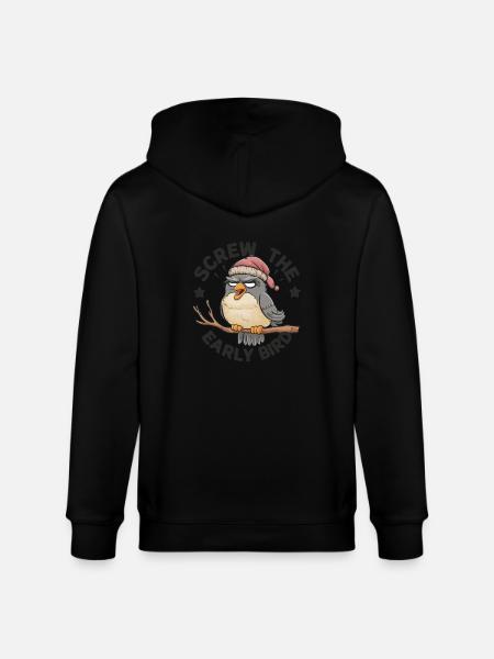 Le lève-tôt peut m’emmener - Veste à capuche bio CULTIVATOR Stanley/Stella Unisexe - noir