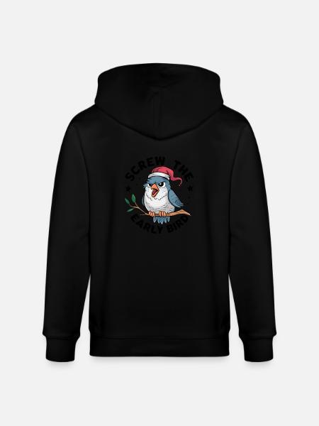 Le lève-tôt peut m’emmener - Veste à capuche bio CULTIVATOR Stanley/Stella Unisexe - noir