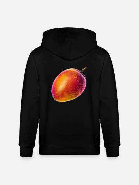 Vaporwave mango - Stanley/Stella CULTIVATOR  Unisex Organic Hooded Jacket - black