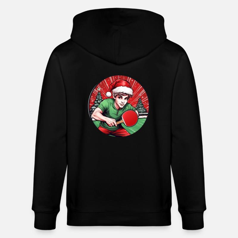 Ping-pong elfe de Noël - Veste à capuche bio CULTIVATOR Stanley/Stella Unisexe - noir