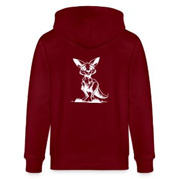 Süsses putzig Australisches Känguru Baby - Stanley/Stella Unisex Bio-Kapuzenjacke CULTIVATOR  - Burgunderrot - Hinten - Anna (173cm)