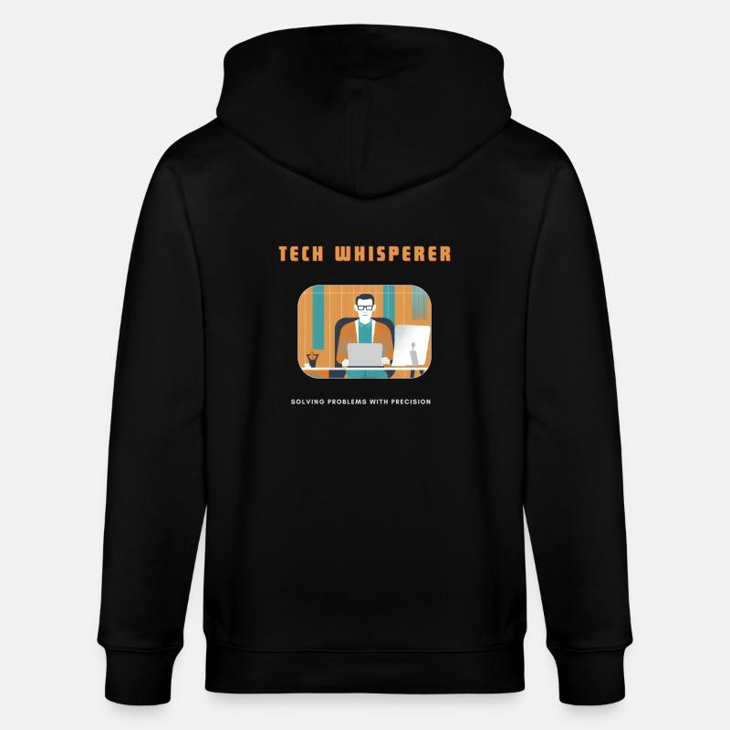 Tech Whisperer Solving Problems - Stanley/Stella CULTIVATOR  Unisex Organic Hooded Jacket - black