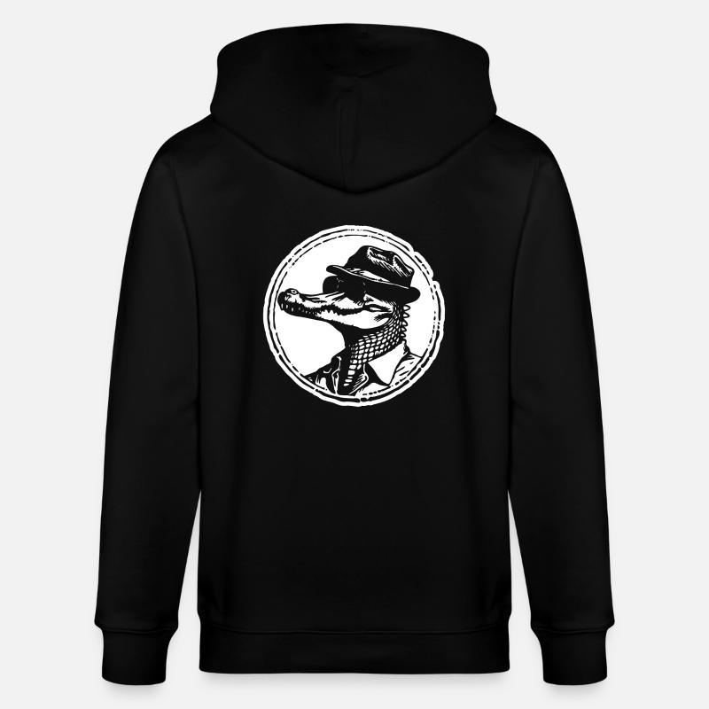 Crocodile Alligator - Veste à capuche bio CULTIVATOR Stanley/Stella Unisexe - noir