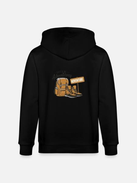 Let's be adventurous. - Stanley/Stella CULTIVATOR  Unisex Organic Hooded Jacket - black