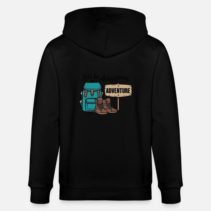 Lass uns abenteuerlich sein. - Stanley/Stella Unisex Bio-Kapuzenjacke CULTIVATOR  - Schwarz