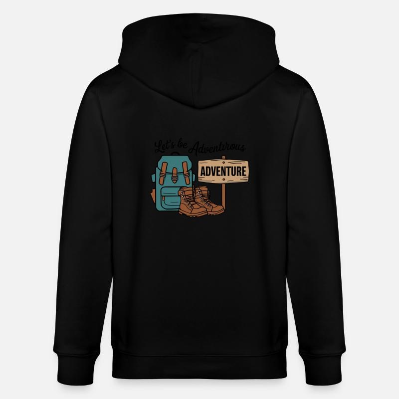 Lass uns abenteuerlich sein. - Stanley/Stella Unisex Bio-Kapuzenjacke CULTIVATOR  - Schwarz