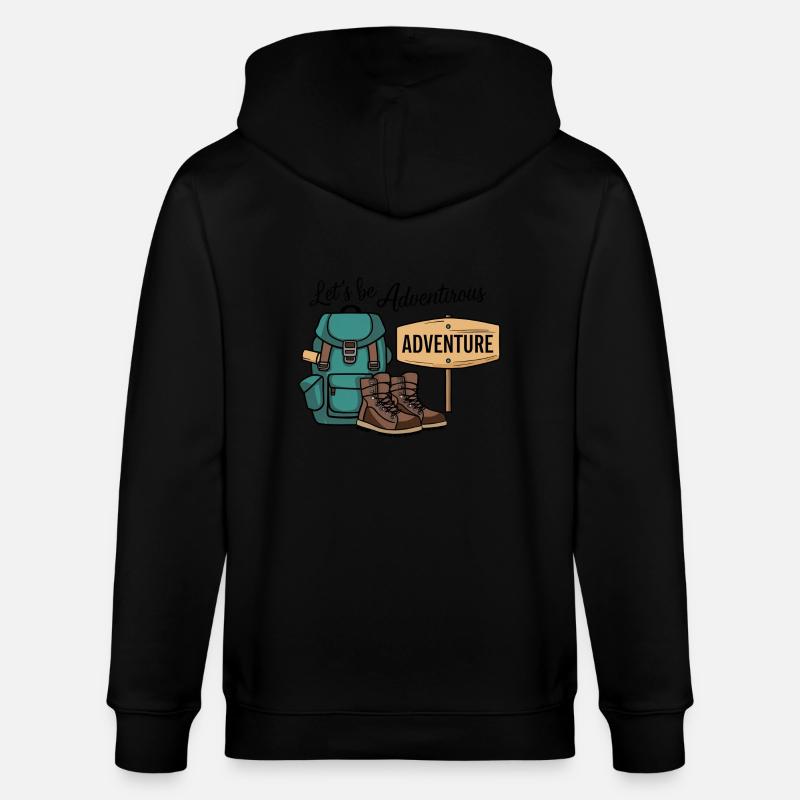 Lass uns abenteuerlich sein. - Stanley/Stella Unisex Bio-Kapuzenjacke CULTIVATOR  - Schwarz