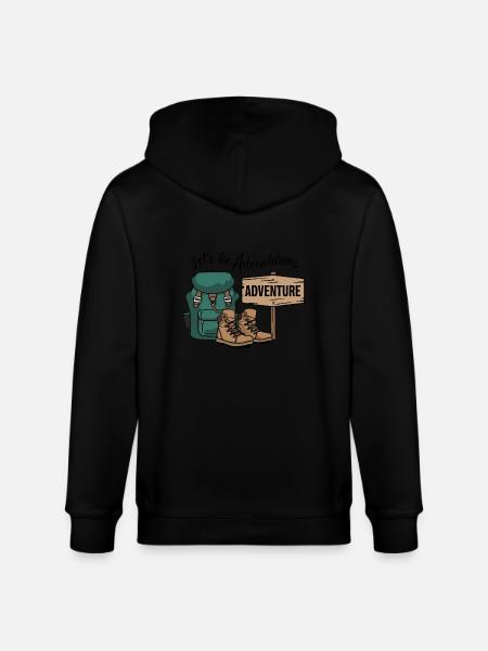 Let's be adventurous. - Stanley/Stella CULTIVATOR  Unisex Organic Hooded Jacket - black