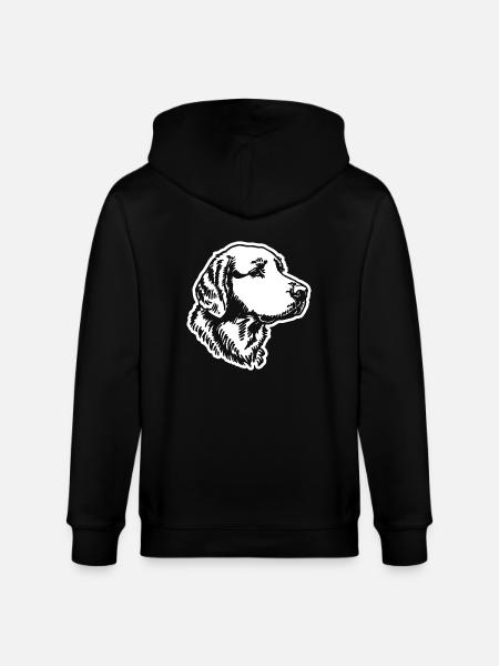 Golden Retriever Dog Dogs - Stanley/Stella CULTIVATOR Unisex Organic Hooded Jacket - black