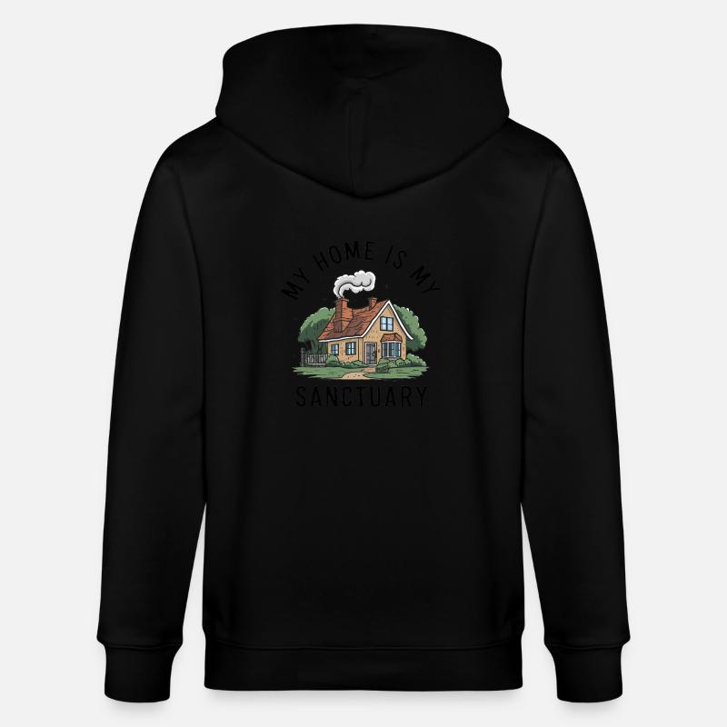 Ma maison est mon refuge. - Veste à capuche bio CULTIVATOR Stanley/Stella Unisexe - noir