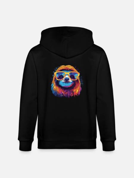 Cool Sloth - Stanley/Stella CULTIVATOR Unisex Organic Hooded Jacket - black
