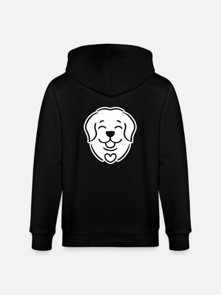 Golden Retriever Dog - Stanley/Stella CULTIVATOR  Unisex Organic Hooded Jacket - black