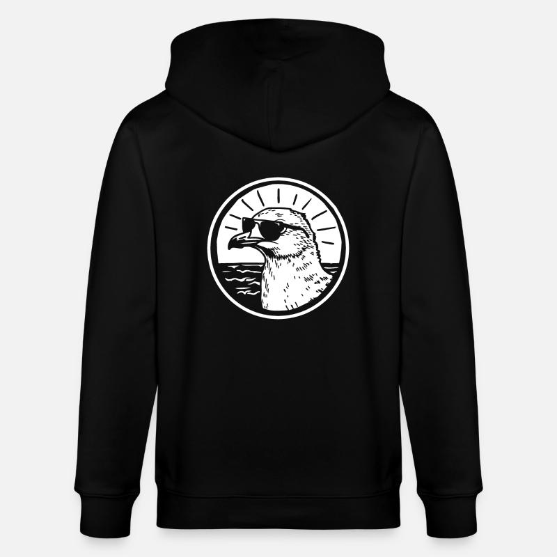 Möwe - Stanley/Stella Unisex Bio-Kapuzenjacke CULTIVATOR  - Schwarz