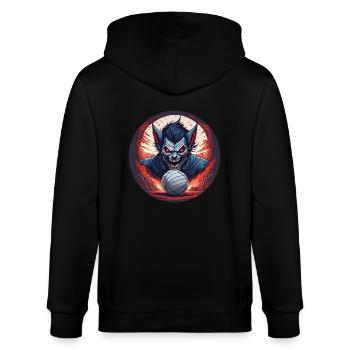 Gruseliges Halloween-partykostüm - Stanley/Stella Unisex Bio-Kapuzenjacke CULTIVATOR  - Schwarz - Hinten - Anna (173cm)