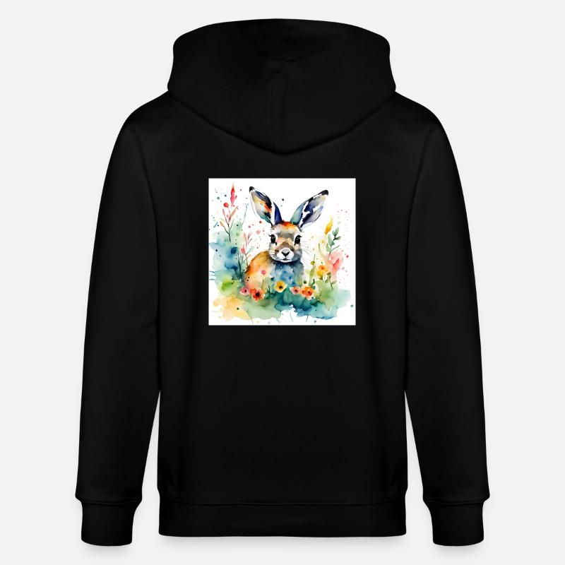 Couleur lapin - Veste à capuche bio CULTIVATOR Stanley/Stella Unisexe - noir